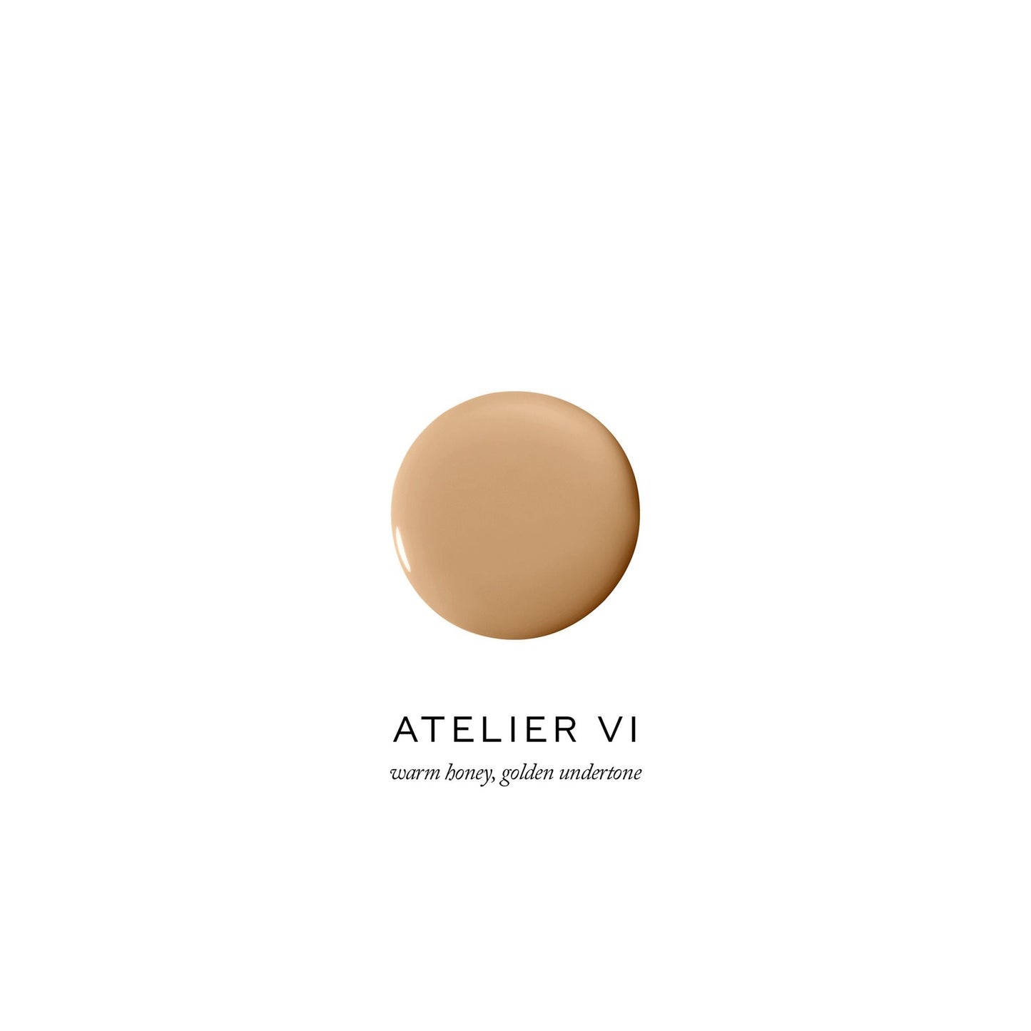 Swatch of warm honey foundation with a golden undertone from atelier vi.