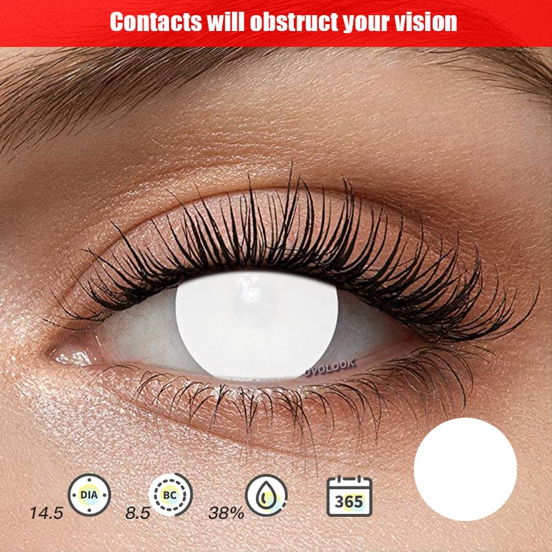 All Black / All White / Night Purple Cosplay Contacts (0.00 only)