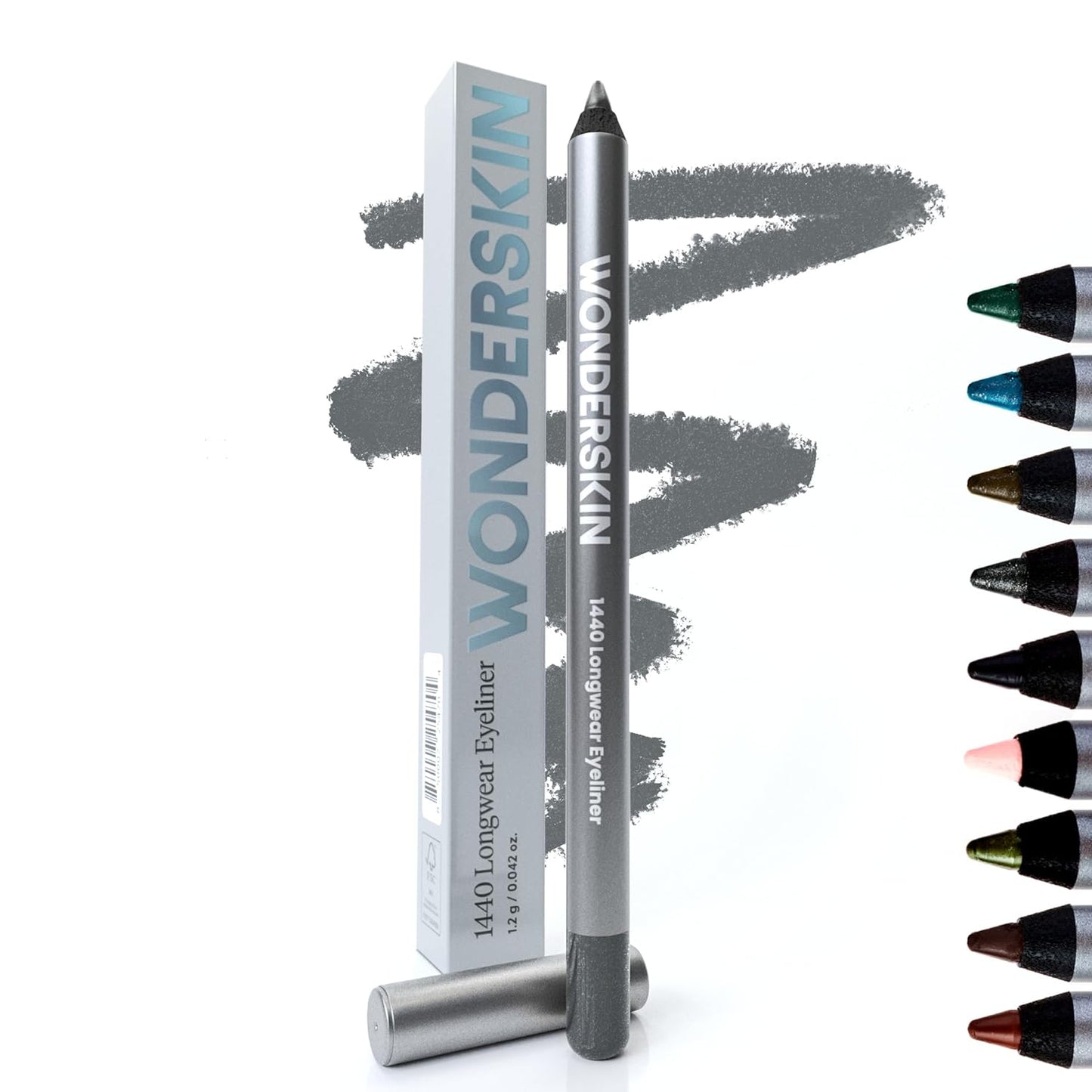 Wonderskin 1440 Longwear Eyeliner Eye Makeup Pencil Eyeliner Waterproof Super Creamy Smudge Proof Eye Makeup (Oyster Blue)