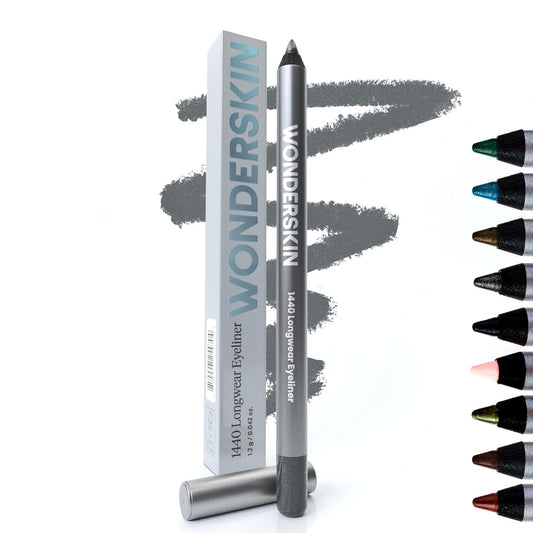 Wonderskin 1440 Longwear Eyeliner Eye Makeup Pencil Eyeliner Waterproof Super Creamy Smudge Proof Eye Makeup (Oyster Blue)